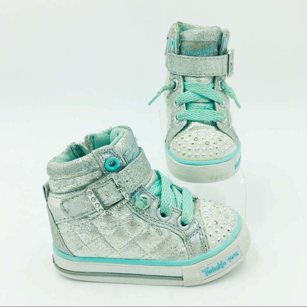Twinkle Toes Toddler Girl's Hightops Glitter Sz 5